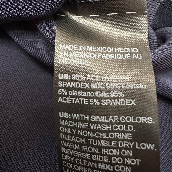 Chico's Shirt Size 3 XL Navy Blue Traveler Classic Side-Slit Tank India Ink - Picture 6 of 10